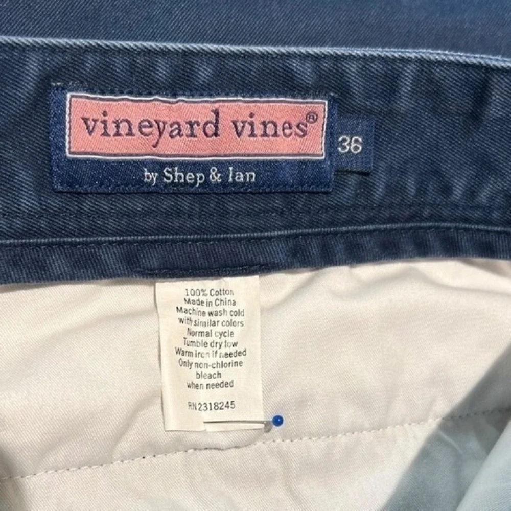 Vineyard Vines Club Short‎ Mens 36 Navy Chino 9in Classic Prep Cotton Casual